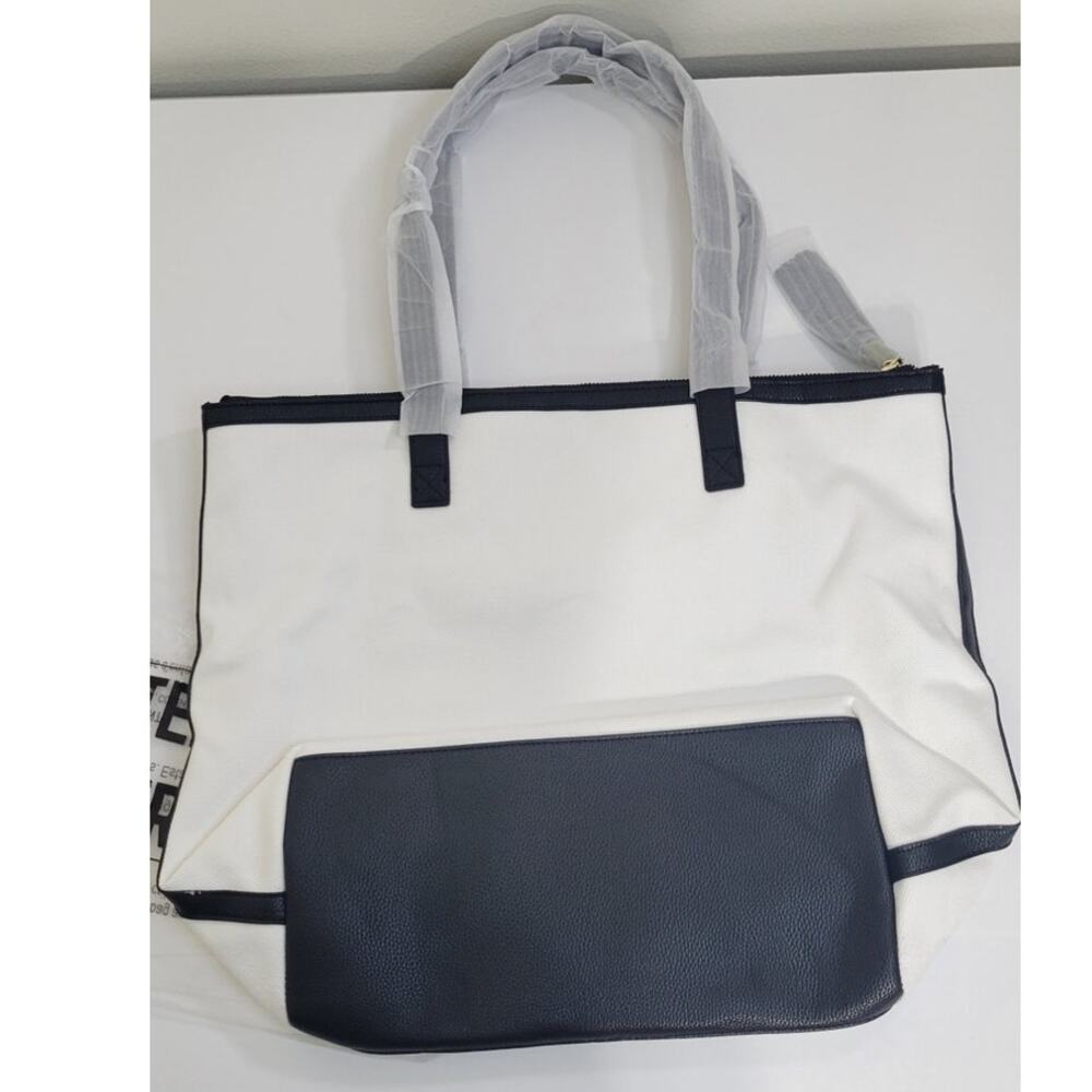 Walter Baker Tote Large Weekender Canvas Bag Overnight Laptop Office Tote NWT - Picture 4 of 9
